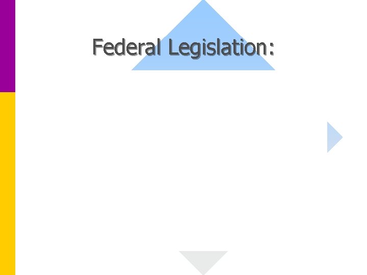 Federal Legislation: 