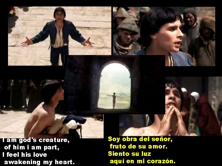 I am god's creature, of him i am part, I feel his love awakening