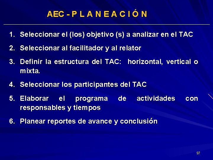 AEC - P L A N E A C I Ó N 1. Seleccionar