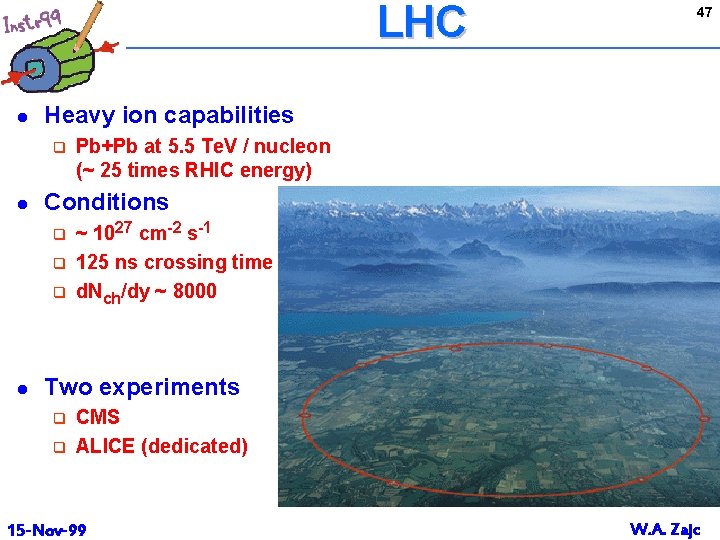LHC l Heavy ion capabilities q l Pb+Pb at 5. 5 Te. V /