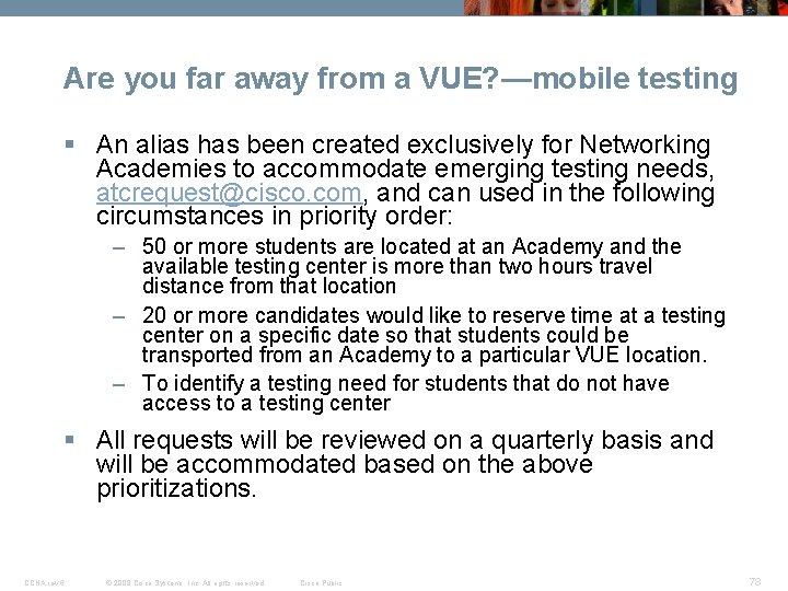 Are you far away from a VUE? —mobile testing § An alias has been