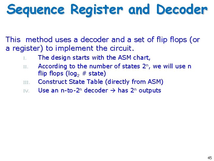 Sequence Register ENG 2410 Digital Design Week 10 Sequencing and