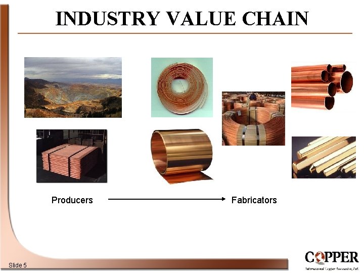 INDUSTRY VALUE CHAIN Producers Slide 5 Fabricators 