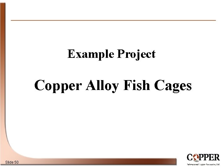 Example Project Copper Alloy Fish Cages Slide 50 