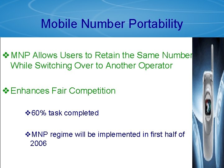 Mobile Number Portability v MNP Allows Users to Retain the Same Number While Switching