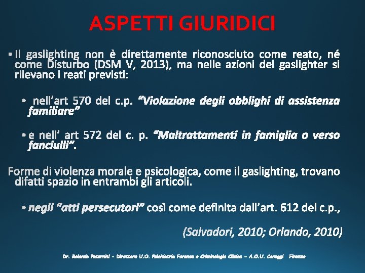 ASPETTI GIURIDICI 