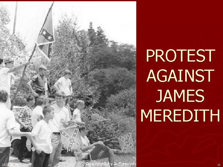 PROTEST AGAINST JAMES MEREDITH 10/26/2020 MAH - CH 21 SEC 2 = CIVIL RIGHTS PROTEST AGAINST JAMES MEREDITH 10/26/2020 MAH - CH 21 SEC 2 = CIVIL RIGHTS