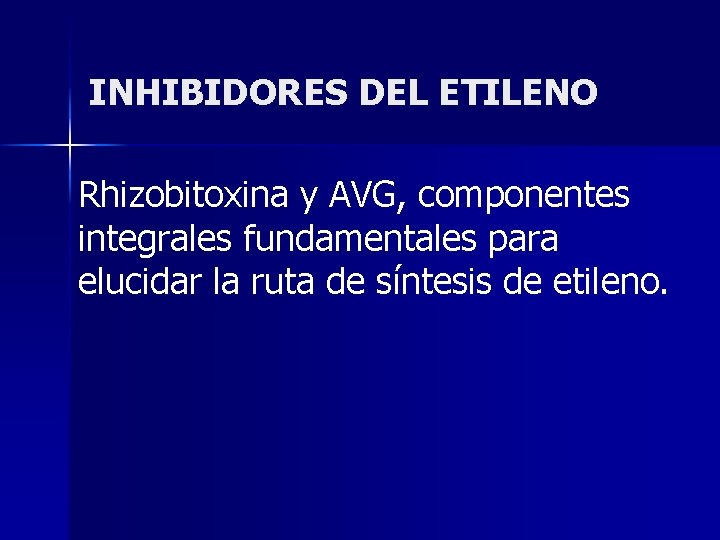 INHIBIDORES DEL ETILENO Rhizobitoxina y AVG, componentes integrales fundamentales para elucidar la ruta de
