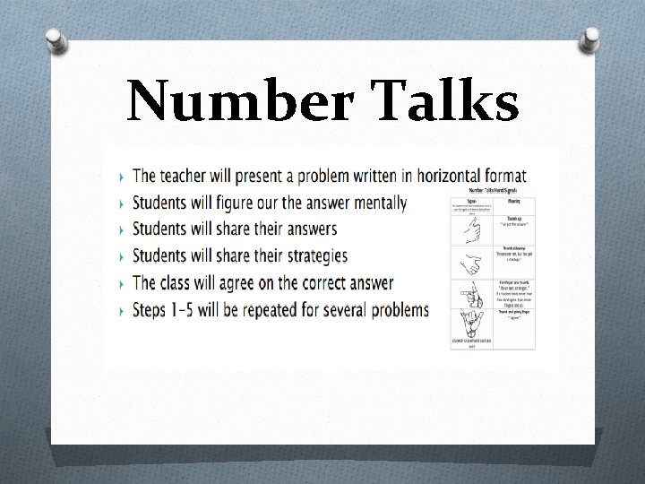 Number Talks 