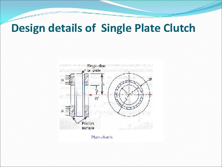 Design details of Single Plate Clutch Design details of Single Plate Clutch