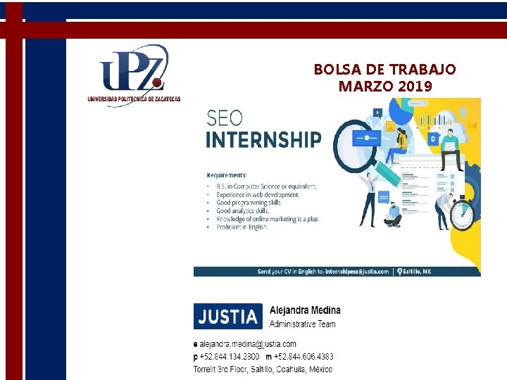 BOLSA DE TRABAJO MARZO 2019 