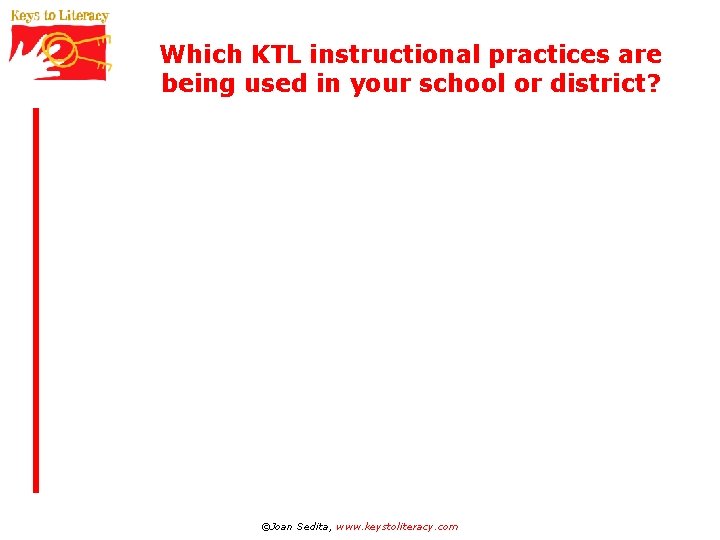 Which KTL instructional practices are being used in your school or district? ©Joan Sedita,
