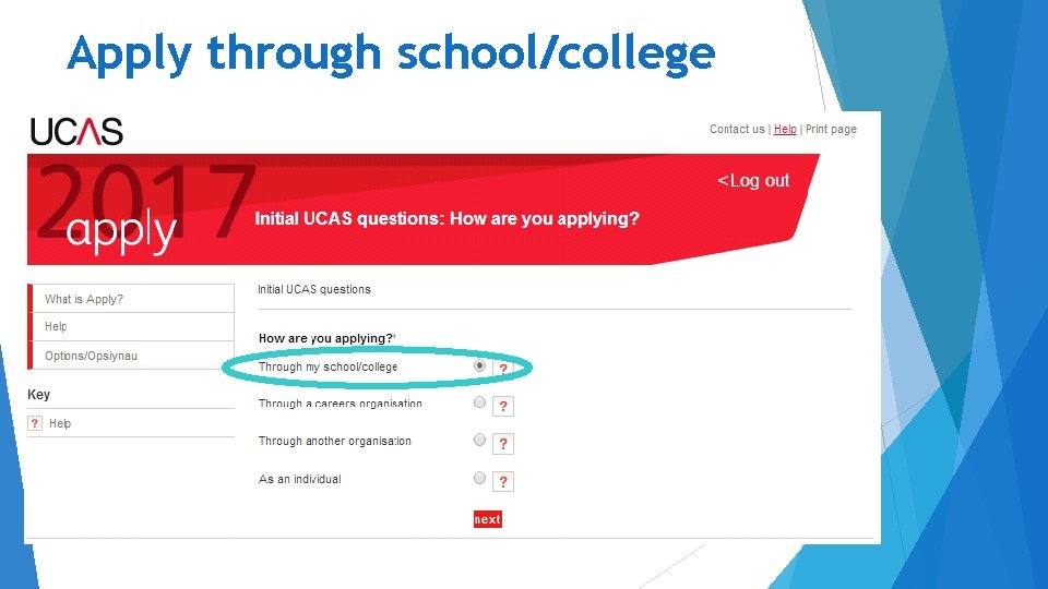 Apply through school/college 10 