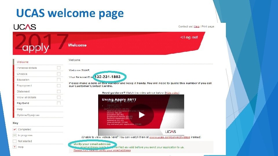 UCAS welcome page 13 