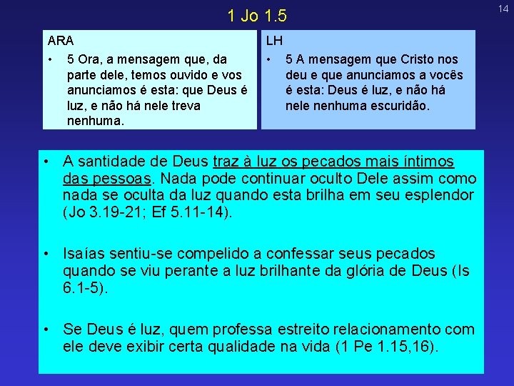 1 Jo 1. 5 ARA • 5 Ora, a mensagem que, da parte dele, 1 Jo 1. 5 ARA • 5 Ora, a mensagem que, da parte dele,