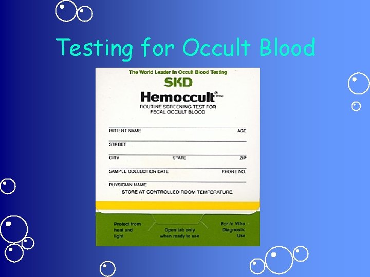 Testing for Occult Blood 