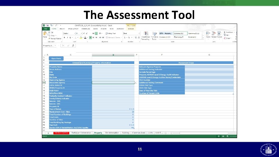 The Assessment Tool 11 The Assessment Tool 11