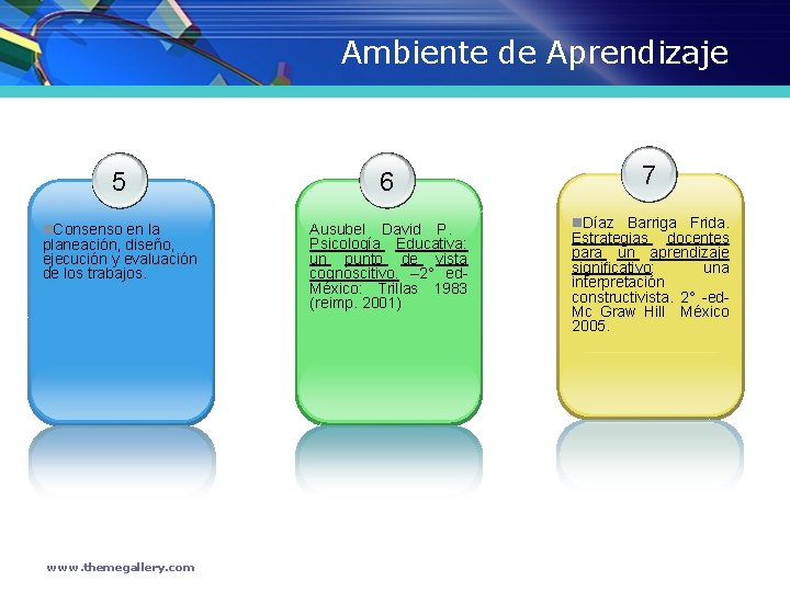 Ambiente de Aprendizaje 5 n. Consenso en la planeación, diseño, ejecución y evaluación de