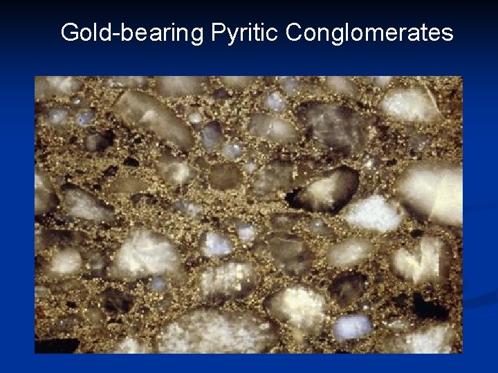 Gold-bearing Pyritic Conglomerates 