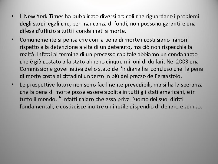  • Il New York Times ha pubblicato diversi articoli che riguardano i problemi