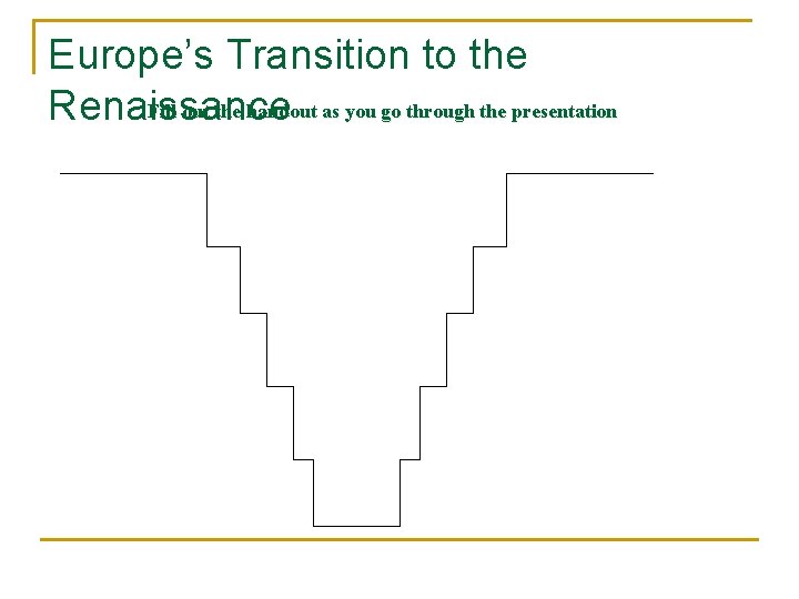 Europe’s Transition to the Fill out the handout as you go through the presentation