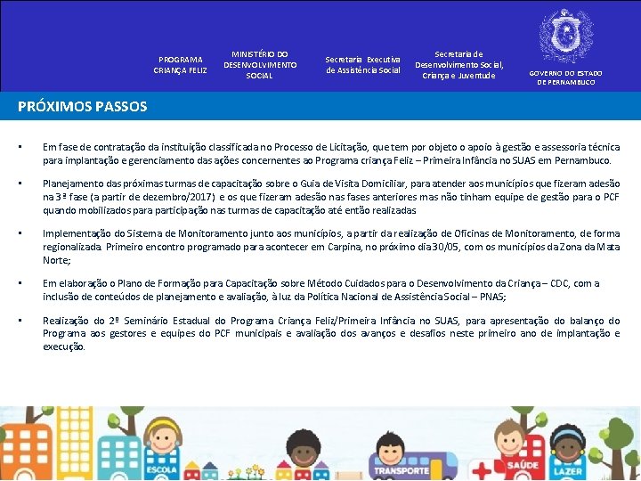 PROGRAMA CRIANÇA FELIZ MINISTÉRIO DO DESENVOLVIMENTO SOCIAL Secretaria Executiva de Assistência Social Secretaria de