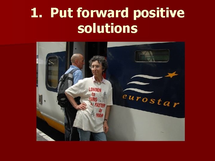 1. Put forward positive solutions 