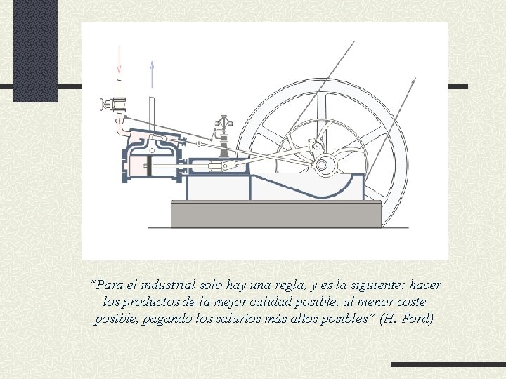 “Para el industrial solo hay una regla, y es la siguiente: hacer los productos