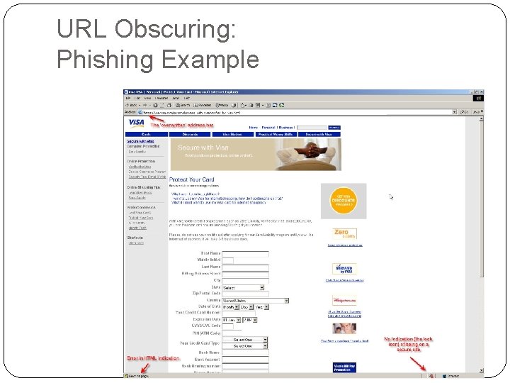 URL Obscuring: Phishing Example 