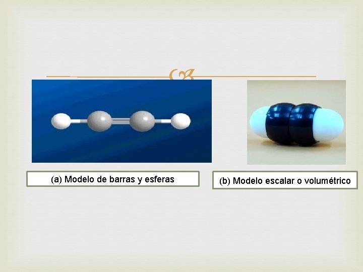  (a) Modelo de barras y esferas (b) Modelo escalar o volumétrico 