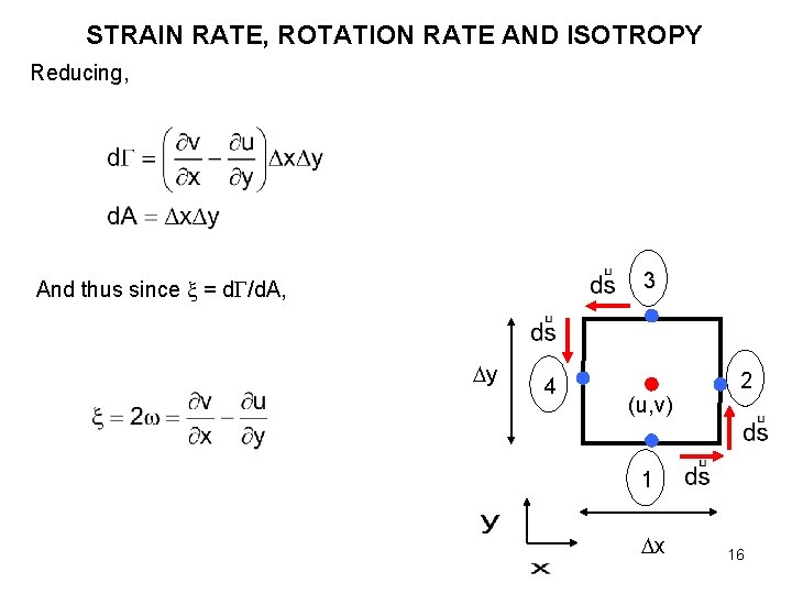 STRAIN RATE, ROTATION RATE AND ISOTROPY Reducing, 3 And thus since = d /d.