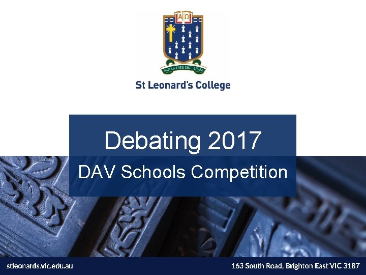 Debating 2017 DAV Schools Competition 