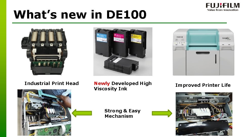 Whats new in DE 100 Industrial Print Head