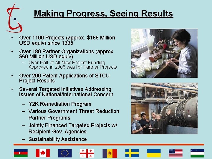 Making Progress, Seeing Results • Over 1100 Projects (approx. $168 Million USD equiv) since