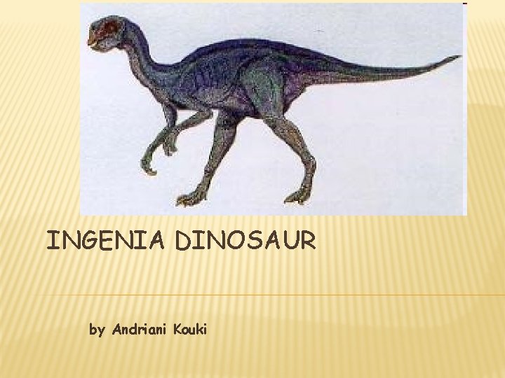 INGENIA DINOSAUR by Andriani Kouki 