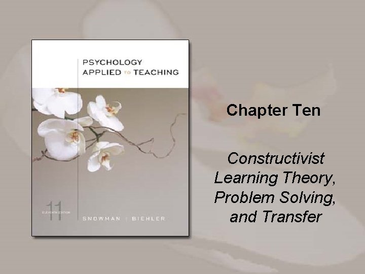 Chapter Ten Constructivist Learning Theory, Problem Solving, and Transfer 