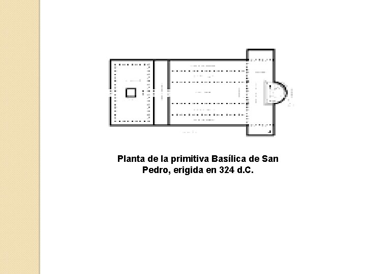 Planta de la primitiva Basílica de San Pedro, erigida en 324 d. C. 