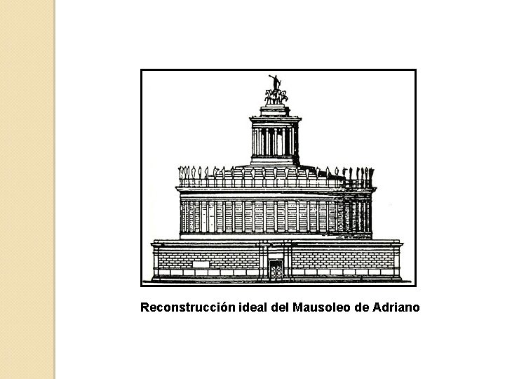Reconstrucción ideal del Mausoleo de Adriano 