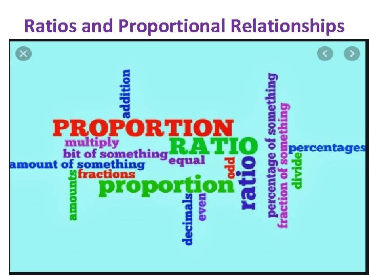 Ratios and Proportional Relationships 