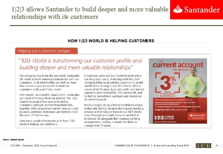1|2|3 allows Santander to build deeper and more valuable relationships with its customers HOW 1|2|3 allows Santander to build deeper and more valuable relationships with its customers HOW