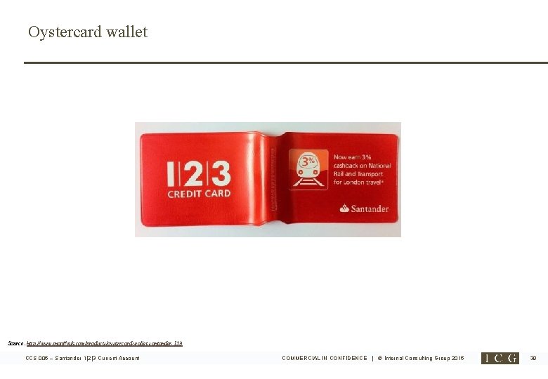 Oystercard wallet Source: http: //www. inajiffyuk. com/products/oystercard-wallet-santander-123 CCS 006 – Santander 1|2|3 Current Account