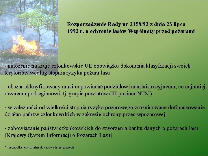 Rozporządzenie Rady nr 2158/92 z dnia 23 lipca 1992 r. o ochronie lasów Wspólnoty