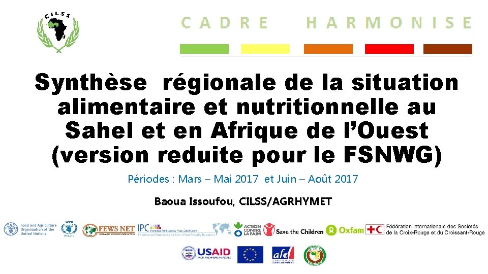 Synthèse régionale de la situation alimentaire et nutritionnelle au Sahel et en Afrique de