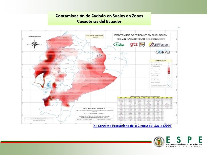 Contaminación de Cadmio en Suelos en Zonas Cacaoteras del Ecuador XII Congreso Ecuatoriano de