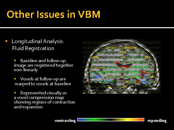 Other Issues in VBM Longitudinal Analysis: Fluid Registration Baseline and follow-up image are registered