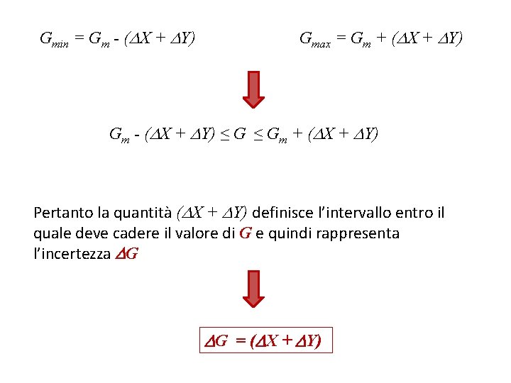 Gmin = Gm - ( X + Y) Gmax = Gm + ( X