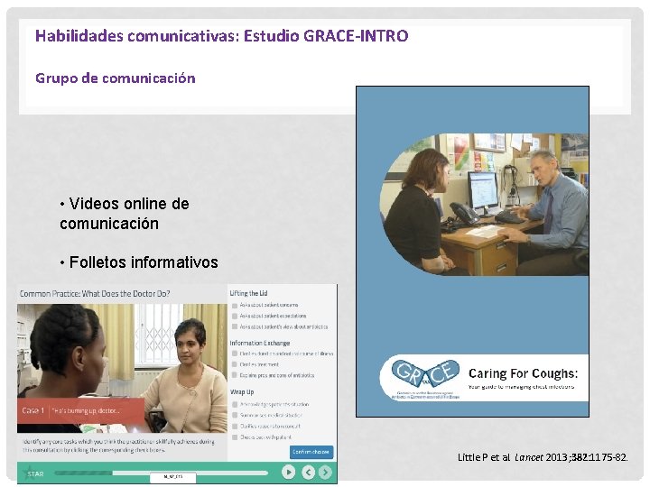 Habilidades comunicativas: Estudio GRACE-INTRO Grupo de comunicación • Videos online de comunicación • Folletos