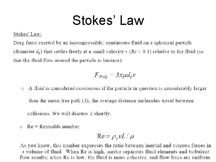 Stokes’ Law 