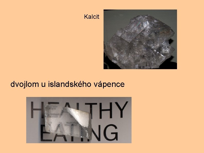 Kalcit dvojlom u islandského vápence 