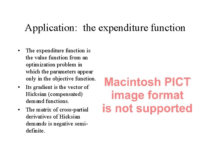 Economics D 10 1 Lecture 6 The Envelope